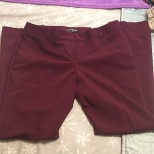 Burgundy/maroon express columnist pants